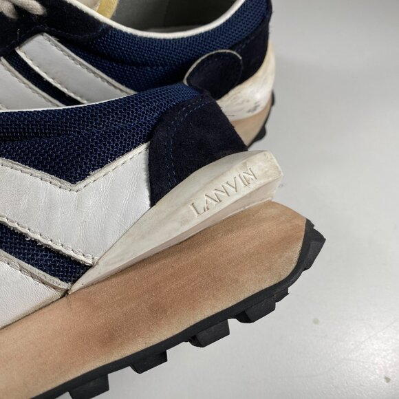 P202900 - Lanvin Mesh Bumper Sneaker "Navy Blue" mens size EU 39 / US 6-6.5 - Picture 4 of 10